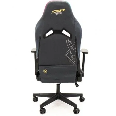Woxter Silla Gaming Stinger Station Elite GM26-068 LED RGB, Ergonómica, Reposabrazos 2D, Dorada y Plata